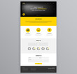 Yellow website design template vector