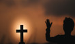Crucifixion Of Jesus Christ - Worship At Sunset background