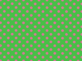 Wall Mural - Pink and Green Polka Dot Background