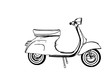 sketch moped vector