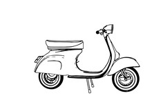 Sketch Moped Vector