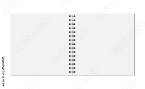 Fotografía Square notebook mock up isolated on white background