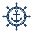 © Adrian Niederhäuser - Ship steering wheel and anchor navigation symbol