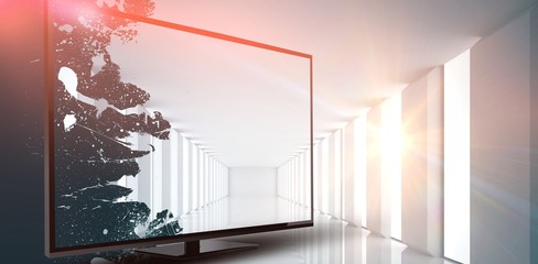 Poster - Composite image of blank computer monitor