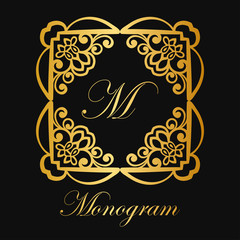 Vintage ornamental monogram