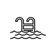 © Amid - swimming pool outlined vector icon