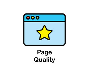 Wall Mural - page quality search engine optimization cartoon design illustration.cartoon design style, designed f