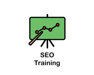 Wall Mural - training search engine optimization cartoon design illustration.cartoon design style, designed for w