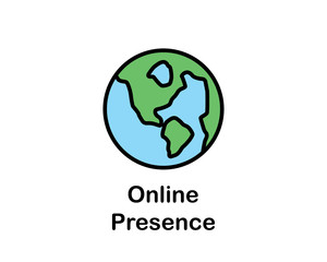 Wall Mural - online web icon search engine optimization cartoon design illustration.cartoon design style, designe