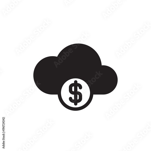 Download money cloud, dollar cloud filled vector icon. Modern ...