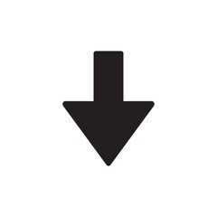 Poster - arrow down filled vector icon. Modern simple isolated sign. Pixel perfect vector  illustration for logo, website, mobile app and other designs
