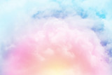 Fototapeta Tęcza - sun and cloud background with a pastel colored

