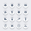 © nexusby - Hiking, camping, outdoor activities icons