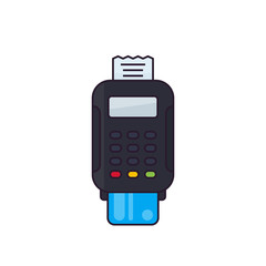 Sticker - pos terminal vector illustration