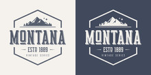 Montana State Textured Vintage Vector T-shirt And Apparel Design