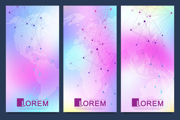 Poster - Modern set of vector flyer, web, banner, card, vip, certificate, gift, voucher. Abstract fluid 3d shapes vector trendy liquid colors backgrounds. Colored fluid graphic composition.