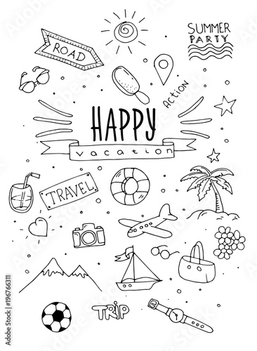 hand draw travel and