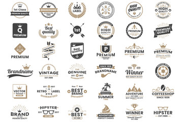 Wall Mural - vintage retro vector logo for banner