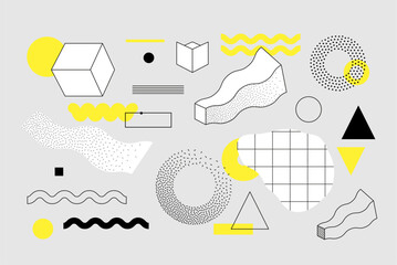 Universal trend geometric shapes set
