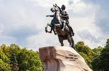 Equestrian monument of Russian emperor Peter the Great (Peter First)