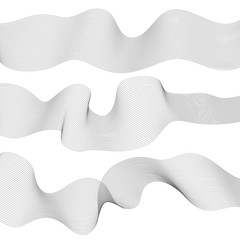 Wall Mural - Vector illustration. Light bright colors linear wavy lines for backdrop. Abstract background.