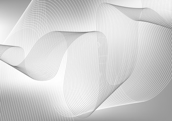 Wall Mural - Vector illustration. Light bright colors linear wavy lines for backdrop. Abstract background.