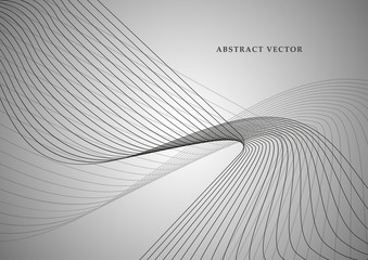 Wall Mural - Vector illustration. Light bright colors linear wavy lines for backdrop. Abstract background.
