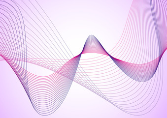 Wall Mural - Vector illustration. Light bright colors linear wavy lines for backdrop. Abstract background.