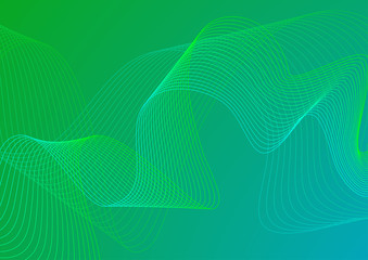 Wall Mural - Vector illustration. Light bright colors linear wavy lines for backdrop. Abstract background.