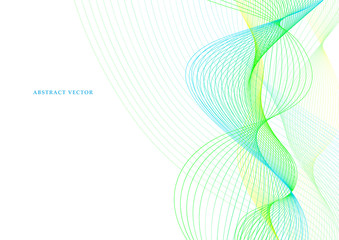 Wall Mural - Vector illustration. Light bright colors linear wavy lines for backdrop. Abstract background.