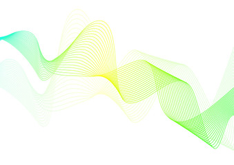 Wall Mural - Vector illustration. Light bright colors linear wavy lines for backdrop. Abstract background.