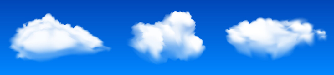 Poster - Three clouds - stock vector