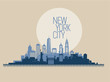 Cityscape of New York. Vector illustration