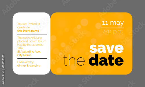 Save The Date Wedding Celebration Invitation Card Creative