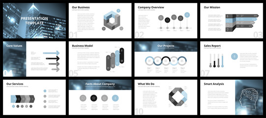 Wall Mural - business presentation templates