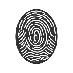 Sticker - Fingerprint glyph icon