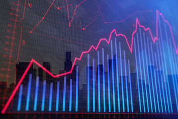 Poster - Abstract city forex background