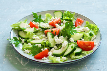 Canvas Print - Avocado and tomatoes salad