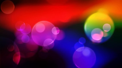 Wall Mural - Colorful Circles Video Background Loop . Glassy circular shapes perform a colorful dance. motion background that is just perfectly suited for DVDs, events, clubs and lounges.