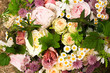 Beautiful roses lylies boquet background