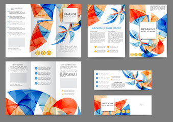 Wall Mural - Set of color abstract brochure template