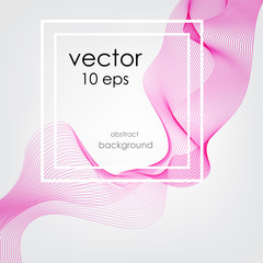 Poster - Abstract swirl violet background. The fight against cancer. pink ribbon.Pink vector smoke. Love. Banner for Valentine s Day