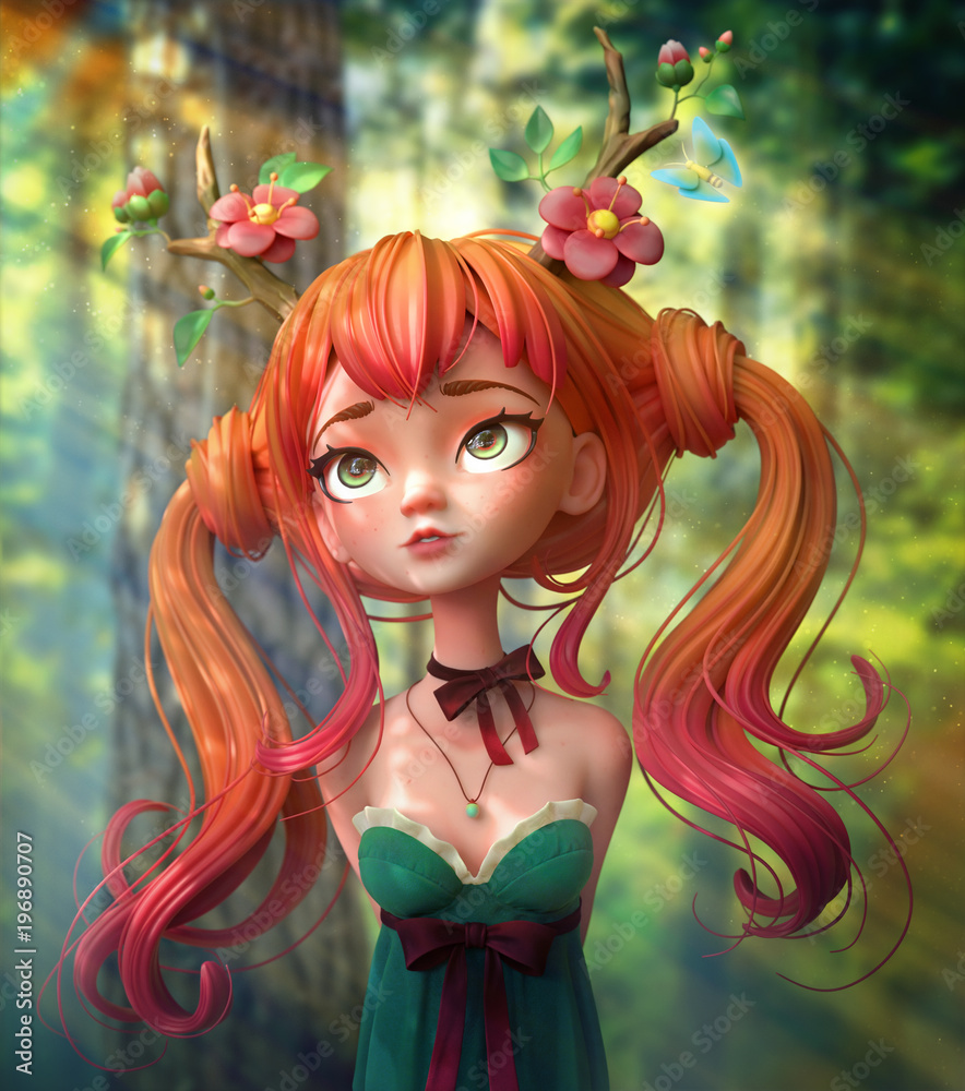 character with red hair and green dress What Is The Green Dress Cartoon