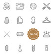 Set of Tailor Raster Illustration Elements can be used as Logo or Icon in premium quality