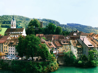 The city Laufenburg am Rhein, Germany.