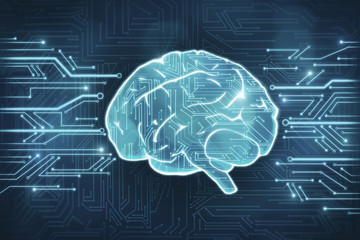 Aufkleber - Artificial intelligence and medicine background