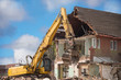 Demolition - Deconstruction - Construction site - Building site- Site Preparation. Old Army Barracks, Lewes Road, Brighton, UK