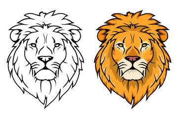 Wall Mural - Lion logo.Vector animal lion.King Lion isolated on white background.