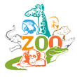 ZOO. Concept with zoo animals.