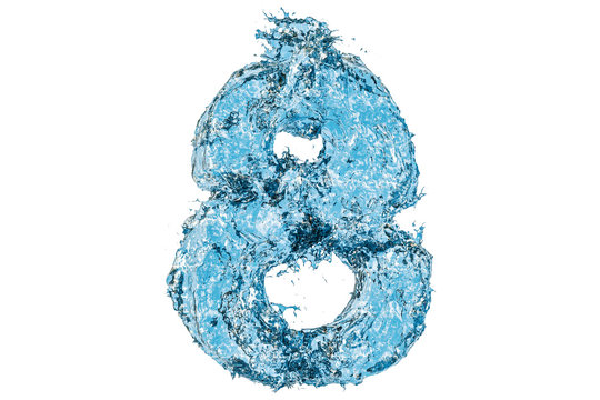 Water number 8, 3D rendering